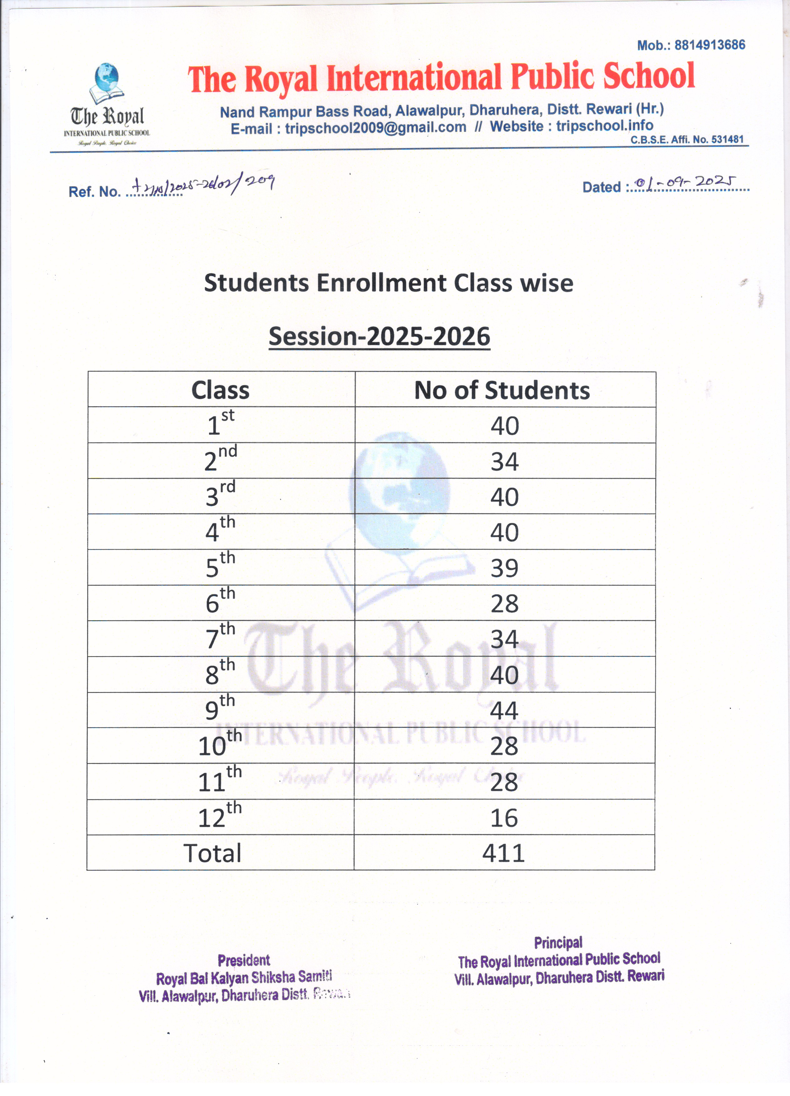 Student Enrollment List